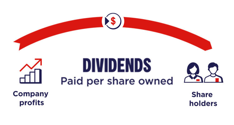Dividends paid by companies generating profits on the stock market